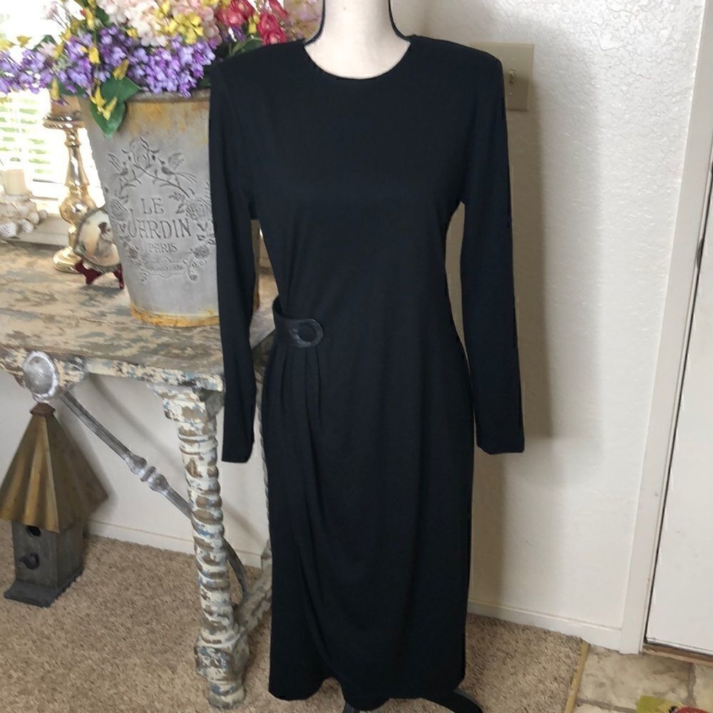 Vintage Samuel Blue Black Knit Dress